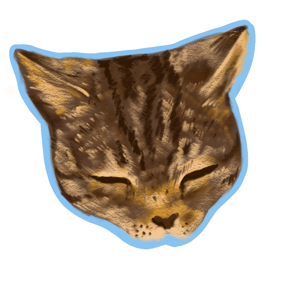 Cute Brown Cat Sticker