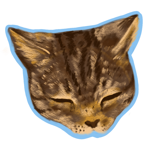 Cute Brown Cat Sticker