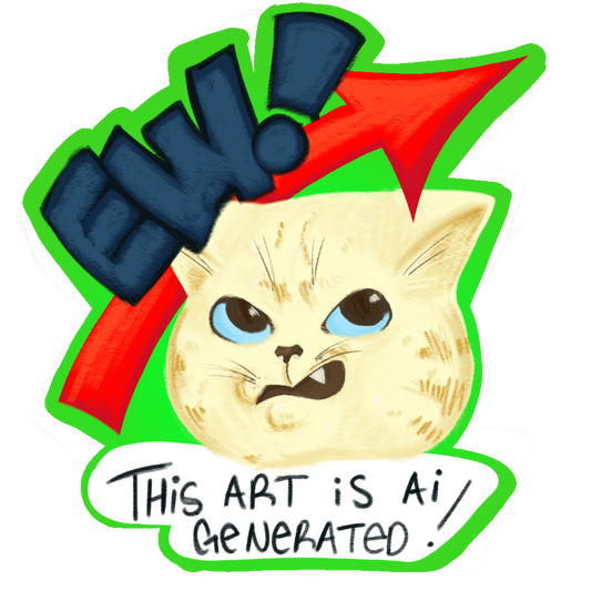 EW! Disgusted Cat Sticker